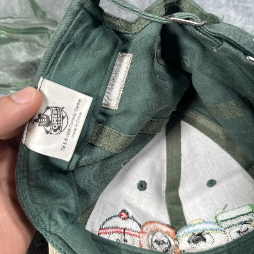 Vintage 1998 South Park Comedy Central Strap Back Hat Kenny Cartman Stan Cartoon